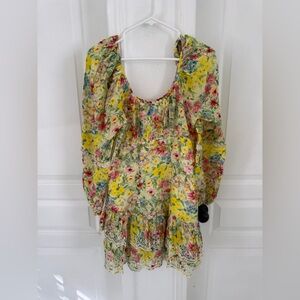 LoveShackFancy Multicolor Floral Dress